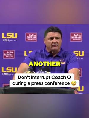 “I’m having a press conference. Thank you.” 💀 #cfb #CollegeFootball #edorgeron #lsufootball 