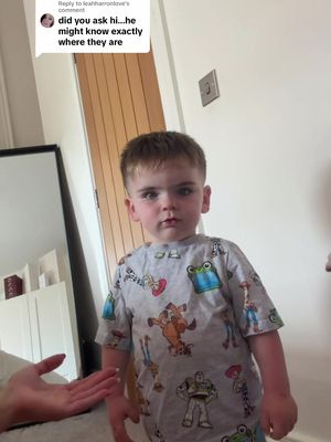 Replying to @leahharronlove asking my 2 year old son where he put my mums engagement ring 