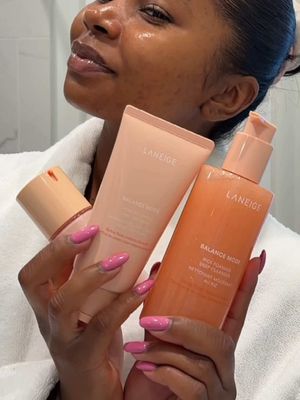serving glow… not grease 🙂‍↔️ AD #Laneige_Partner  shop the new @laneige_us Balance Mode collection now at Sephora
