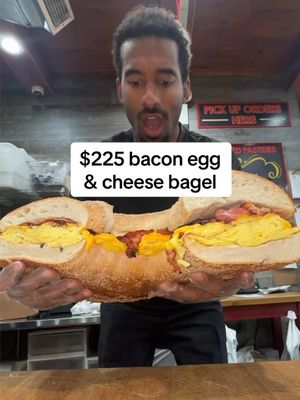thee biggest bagel in NYC will run you $225 🥯👨🏾‍🍳💰 . @utopiabagels | New York, NY 📍