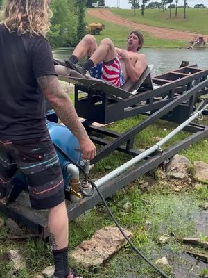 Travis Pastrana tests human catapult 🫡 would you try this?