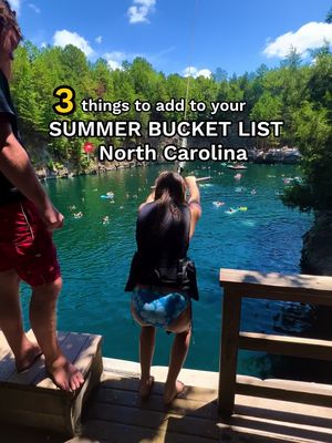 THREE THINGS TO ADD TO YOUR SUMMER BUCKET LIST IN 📍 NORTH CAROLINA ☀️🪣 TAG who you want to knock these off your bucket list with and follow me for more gems in the Carolinas 💎 #visitnc #northcarolina #Summer #thingstodoinnc #travel 