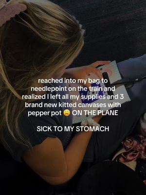 $300 worth of supplies from @Atlantic Blue Canvas @knotthepoint @Sunshine Needlepoint @Penny Linn down the drain I’ll never get over it 😭😭😭  a new needlepointer’s worst nightmare @American Airlines pls help a girl out ✈️🪡  flight miami to milan mxp (lost item: 45798990)  #needlepoint #needlepointtiktok 