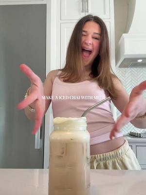 PSA: your new go-to iced chai just dropped ☕️🤎 Made at home with a little inspo from @Gracie Martin🍦 Ice + TAZO Classic Chai Latte Concentrate + milk of choice + homemade whipped cream = perfection in a glass!