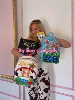 New Toy Story 5 @Loungefly bags!! I wanted to match each bag with a character that was represented on them. So excited to bring these to the movies! All available at Loungelfy.com now! #LoungeflyPartner #WearWhatYouLove #LoungeflyxToyStory