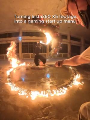 Create your own LIT title screen 🔥🎮 X5 is basically a cheat code for capturing insane shots in 360. 📷 Insta360 X5 #Insta360 #Insta360X5 #360camera #Videography #Fire