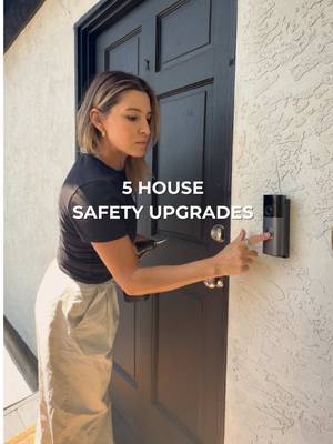 5 easy home safety upgrades! #Ad 1. Install longer screws for your door hinges! 2. Get a @Ring camera. The easiest setup. Crystal clear 4k video and if you get the new Ring Battery Doorbell pro, it also looks great and aesthetically pleasing for the exterior of your home! Having this camera gives me the biggest peace of mind! 3. Get decoys for valuables and keys! 4. Get a fire blanket! Let me know if you have anymore safety and home hacks but these are my go-to no matter where I live! #Ringdoorbell #HomeHacks #SafetyHacks #HomeSecurity