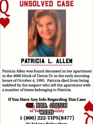 In October 1995, Patricia Allen was asleep on her couch when she was stabbed a single time. The wound was so precise that it nearly severed her heart in half. This incident became one of the most mysterious and unusual homicide cases in the history of the Pacific Northwest. Watch the full episode now on YouTube.  #truecrime #clip #truestory #washington #whattowatch 