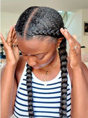 Love me a quick hairstyle 💗 #naturalhair #naturalhairstyles 