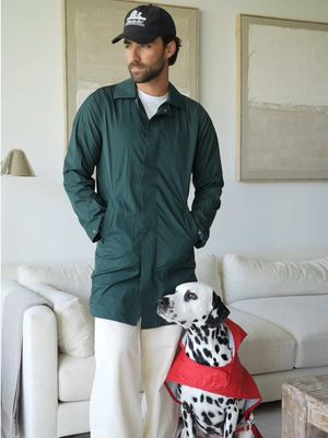 Nalo & I showing off our rain coats before this rainy day walk 🐾