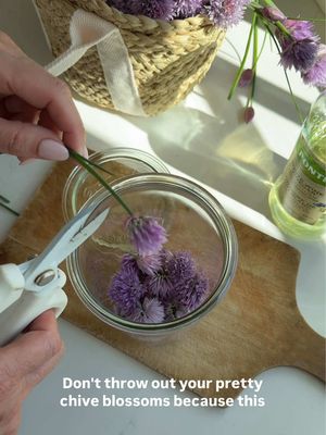 This is my love letter to Chive Blossoms: the unsung hero of the garden. 🌸 This week I'm taking you along on my journey of turning my kitchen into the French countryside (a girl can dream, right), and showing you how to easily DIY chive blossom sea salt, chive blossom butter, and the prettiest purple chive blossom vinegar you've ever seen. Whether you also want to be in Provence, or just want to win guest of the year... (because PS, these make the most amazing hostess gifts) you are in the right place, mes chéries. #chives #chiveblossoms #hostessgift #DIY #homemade