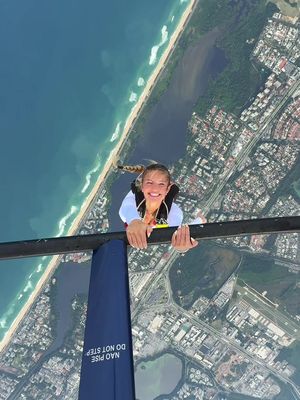 Hanging off a helicopter over Rio!!! 