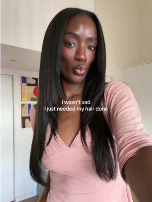 i wasn’t sad I just needed my hair done 🫶🏾🫶🏾