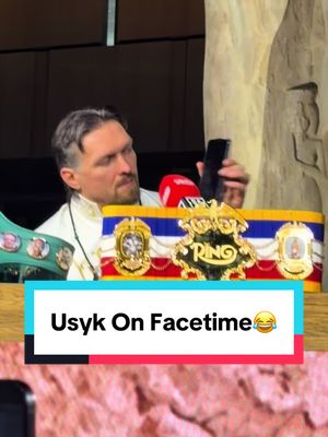 Oleksandr Usyk on FaceTime during his press conference😂 #usyk #facetime #boxing #matchroomboxing 