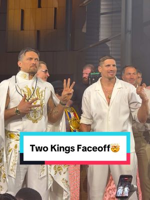 Oleksandr Usyk and Rico Verhoeven faceoff🤯 #usyk #ricoverhoeven #boxing #matchroomboxing 