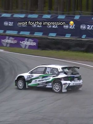 If in doubt, flat out! 🛞💨 A front-wheel drive Skoda Fabia RX3 wasn’t enough to stop Václav Túma going full Tokyo Drift-mode 😂 #FIARallycross #EuroRX