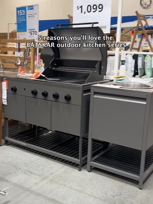 Dreaming of an affordable outdoor kitchen you can put together yourself before your big holiday weekend cookout? ♨️🔥🥩🍳 Our BÅTSKÄR series is the way! Watch to learn more.