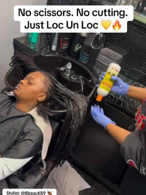 @Bbeauti89 combed out every single loc without cutting in just a couple hours 😌🙌🏾 That's Loc Un Loc doing what it was made to do! Enriched with Avocado, Argan, and Marula oils to soften buildup and strengthen your hair through every single step of the takedown. If you're thinking about removing your locs, this is proof it's possible. 🙌🏾 Link in bio to grab yours 💛 #LocUnLoc #LocCombOut #LocRemoval #JMLHair #Locs  