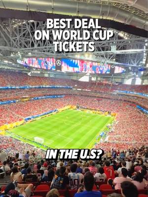 Mercedes-Benz Stadium in Atlanta has the best deal on World Cup tickets 👀⚽️ Average ticket price: just $407 — plus some of the BEST food prices in sports. Atlanta might be the ultimate World Cup host city. 🌎🏟️ #WorldCup #fifa 