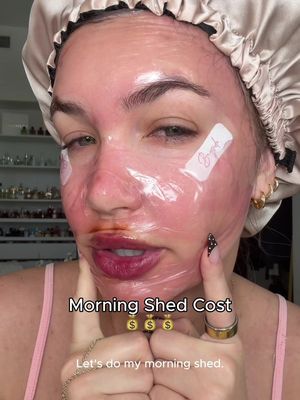 how much my morning shed actually costs 👀 #morningshed #skincareproduct #overnightmask #heatlesscurls  #creatorsearchinsights 