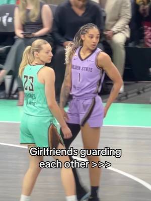 Marine Johannes and Gabby Williams are such an elite couple 😭💗 @nyliberty @Valkyries #WNBA #marinejohannes #gabbywilliams #couplegoals 