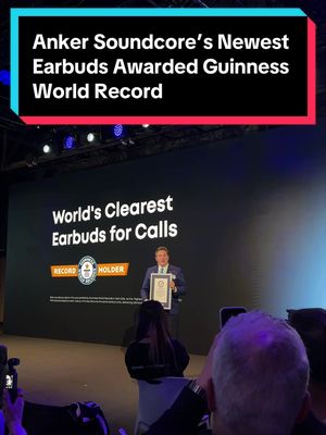 Anker Soundcore’s newest earbuds, the Liberty 5 Pro was awarded a Guinness World Record as the “Highest speech qualityscore (G-MOS) for TWS earbuds (objective test)." #anker #ankersoundcore #guinnessworldrecord #earbuds #voicecalling 