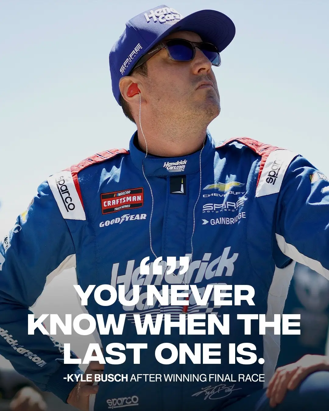 Kyle Busch‘s response after final win last Saturday 💔 RIP Kyle Busch 🕊️ [📸: via/ GettyImages]