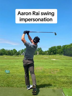 Aaron Rai swing impersonation 