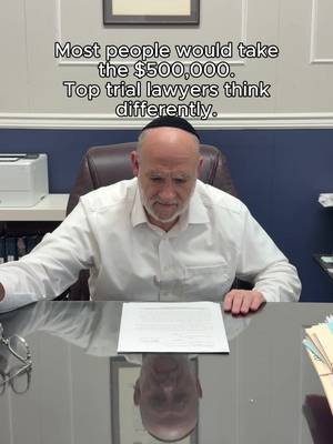 Most people would take the $500,000. Top New York trial lawyers ask what it's really worth first. In personal injury cases across NYC, accepting a settlement without fully understanding long-term medical costs, lost wages, and pain and suffering damages can cost victims hundreds of thousands of dollars they're legally entitled to. The best injury attorneys in Queens and Brooklyn don't settle for less because it's easier. Would you take it or push for more? Comment below.