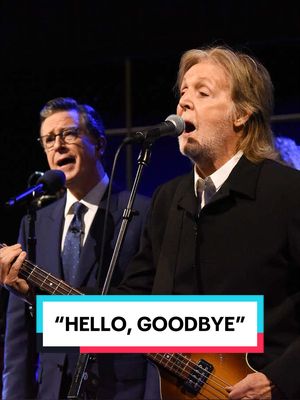 @Paul McCartney, Stephen, @Elvis Costello, @Jon Batiste, @Louis Cato & @The Great Big Joy Machine, and the staff and crew of “The Late Show with Stephen Colbert” perform “Hello, Goodbye.” #Colbert @The Beatles #HelloGoodbye