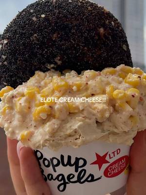 ELOTE CREAM CHEESE IS BACK!!!! 🌽 #fyp #nyc #elote #Foodie #popupbagels  