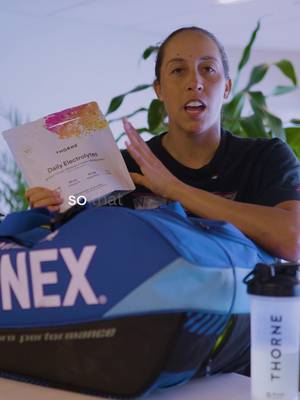 What’s in @madisonkeys’ tennis bag? Thorne Daily Electrolytes for hydration support through practice and play.*
