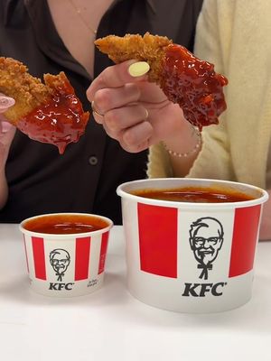 Colonel approved double-dipping with the Zinger sauce buckets