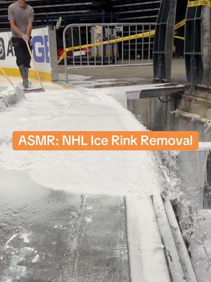 It’s not goodbye. It’s see you later. This is how the ice is removed from an NHL rink #asmr #anaheimducks #NHL 