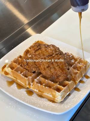 Have you tried our Traditional Chicken & Waffle yet?  🧇  #stackedpancakehouse #chickenandwaffle #breakfast