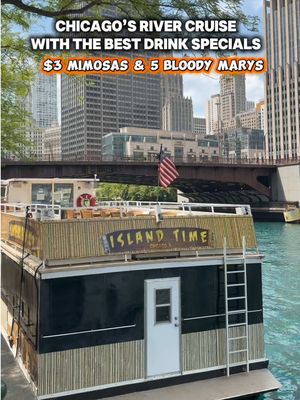 Chicago… this might be one of the most fun ways to spend a Sunday in the city. 🚤☀️ @Chicago Bucket List  I hopped aboard the Sunday Funday River Cruise with Island Party Boat and honestly forgot I was still in Chicago for a minute. Cruising through the riverwalk with sunshine, skyline views, music, and $3 mimosas/$5 bloody marys just feels like peak summer energy. Get tickets on bucketlisters.com  Definitely one of those experiences that makes you appreciate Chicago in warm weather even more. #chicagobucketlist #thingstodoinchicago  #chicagoboat #chicagogram #chicago