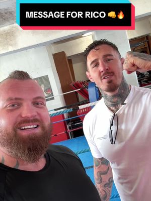 Little message for @Rico Verhoeven 👊 Enjoy it mate @Eddie Hall - The Beast 🤝 #fyp #boxing #tomaspinall #eddiehall 