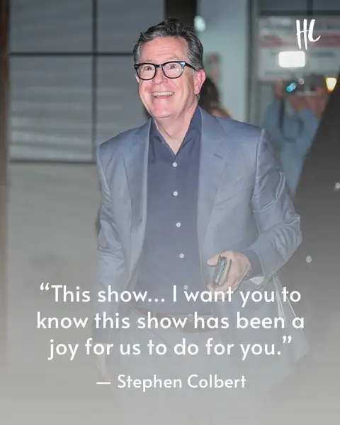 As the curtain closes on ‘The Late Show with Stephen Colbert,’ Stephen Colbert made sure to leave his audience with words straight from the heart.🥹 (📸: Getty Images)