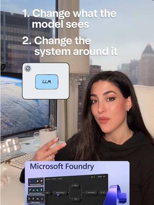 How to customize an LLM for your app (song edition 🎶) A good way to mind map it is thing of it as 3 buckets: 1️⃣Change what the model sees examples: prompting, RAG, memory augmentation 2️⃣Change the system around it   examples: tools, guardrails, agentic AI  3️⃣Change the model itself  examples: fine-tuning, reinforcement learning In production you're usually combining all three. Microsoft Foundry has the tools to build across all of them. Which bucket are you building in right now? @Microsoft Developer #MicrosoftPartner   #AIEngineering #SoftwareDeveloper #Techtok