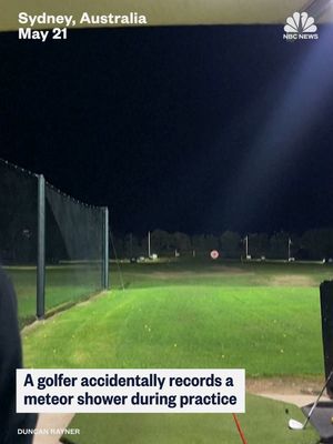 A golfer accidentally recorded a meteor shower while practicing in Sydney, Australia.