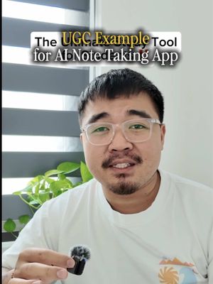 UGC Example for AI Note Taking App #ugc #ugccreator #maleugccreator #techugc #aiugc 