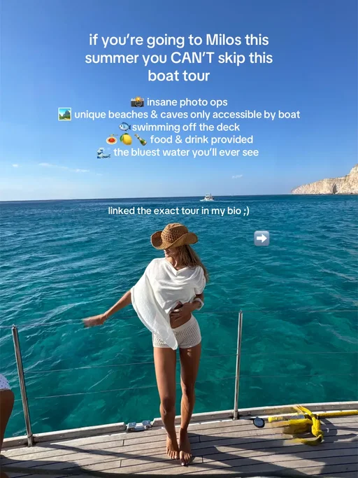 A trip to Milos is simply not complete without seeing all of the sites this way!! Couldn’t recommend more 🤍  #milosgreece #greecetravel #milos #greeceislands #milosgreece🇬🇷 