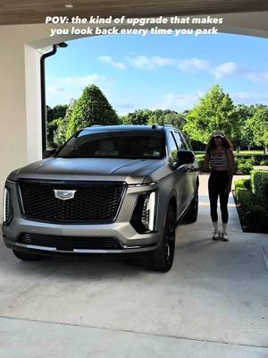 Don't mind me, just beyond excited for my mommy mobile upgrade!  Fun fact, I've been an Escalade girly since 2016, but this one is the best one yet. I've been wanting to do a custom wrap and finally the hubby made it happen. 😍😍😍 in love!  Custom wrap in Vibrant Satin Dark Grey, with high gloss black top + accents: @signaturerides  2026 Cadillac Escalade ESV, Sport Platinum