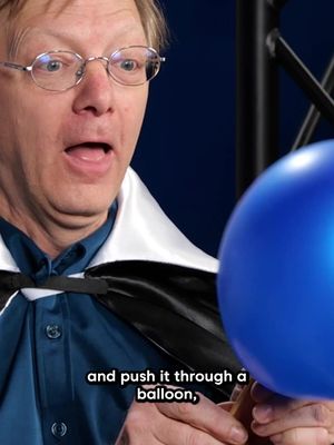 How to stab a balloon without popping it!