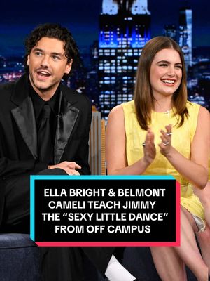 @ella bright :) & Belmont Cameli teach Jimmy how to do the “sexy little dance” from @Off Campus 🤣 #FallonTonight #TonightShow #EllaBright #BelmontCameli #OffCampus