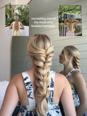 The braid of the summer ✨ #summerhairstyles #braidedhairstyles #updohairstyle #braidedhair 
