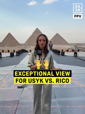 You're not wrong @Jolie Sharpe, they've pulled off boxing by the Pyramids in some style 🙌 😍 🎟️  Buy #UsykRico on DAZN.com | May 23 | Glory In Giza 🤳 #DAZNBoxing #Usyk #OleksandrUsyk