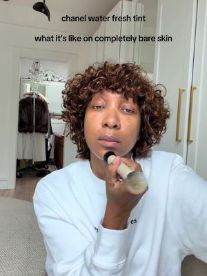 Its a crappy rainy weekend so good time to try CHANEL LES BEIGES water fresh tint. Mine is shade medium deep.   @chanel.beauty #summermakeup #makeupondarkskin #makeuponbrownskin #naturalmakeup #welovecoco