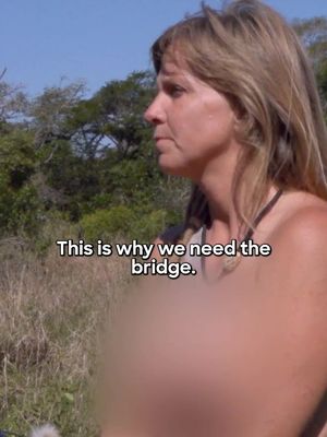 The survivalists are gonna have to find a way to cross the river 😬 Don't miss a new #NakedAndAfraid: Global Showdown tomorrow at 8P on Discovery.