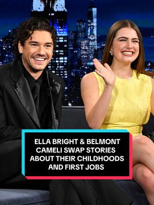 @ella bright :) & Belmont Cameli swap stories about their childhoods and first jobs! @Off Campus #FallonTonight #TonightShow #EllaBright #BelmontCameli #OffCampus